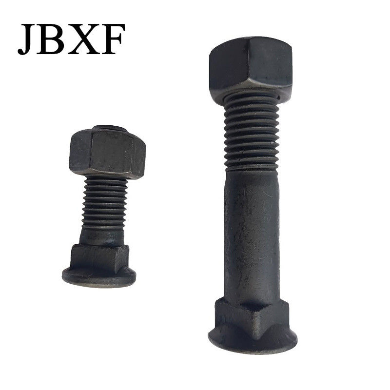 Black UNC Grade 5 Plow Bolt Used In Snow Plows For Heavy Industrial Equipment VOLVO HITACHI