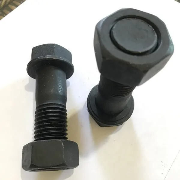 High-Strength M24 Excavator Track Bolt And Nut Komatsu PC200 PC300 10.9 Grade Zinc Plated