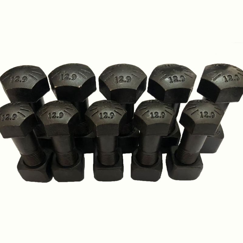 Bulk Pack Track Chain Fasteners Excavator Bolt Nuts Crawler Dozer Track Optimal Torque Specs Wear Resistance